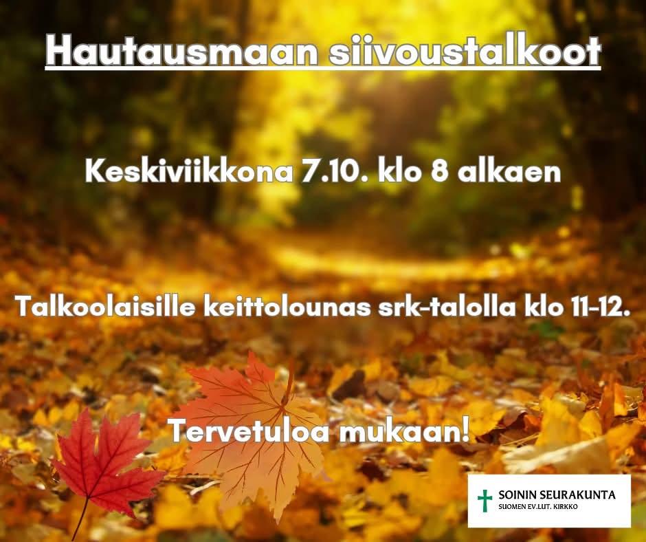 Hautausmaan siivoustalkoot ke 7.10.