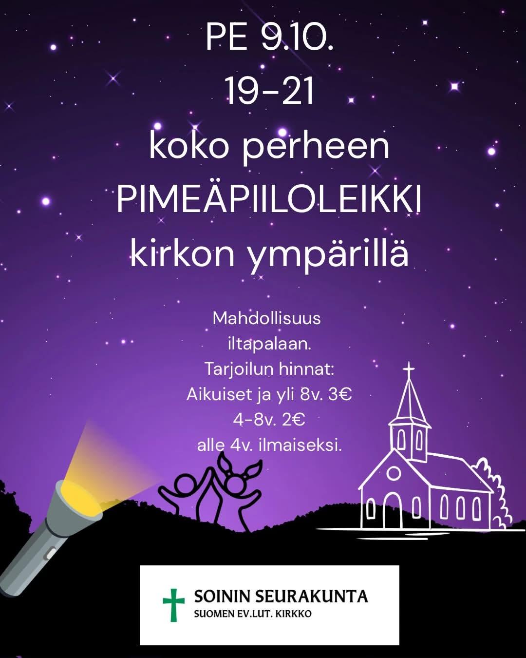 Koko perheen pimeäpiilo pe 9.10.