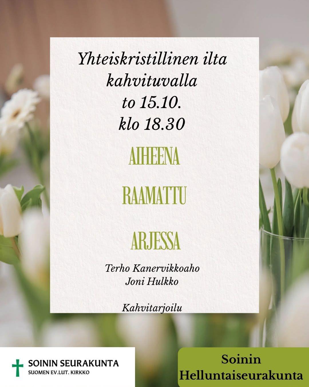 Yhteiskristillinen ilta kahvituvalla